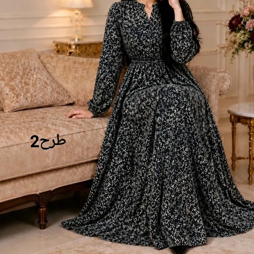 پیراهن بلند زنانه آسلین جنس الیزه سایز 1 و 2