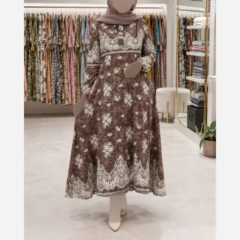 پیراهن کلوش طرح یاسمن R7567