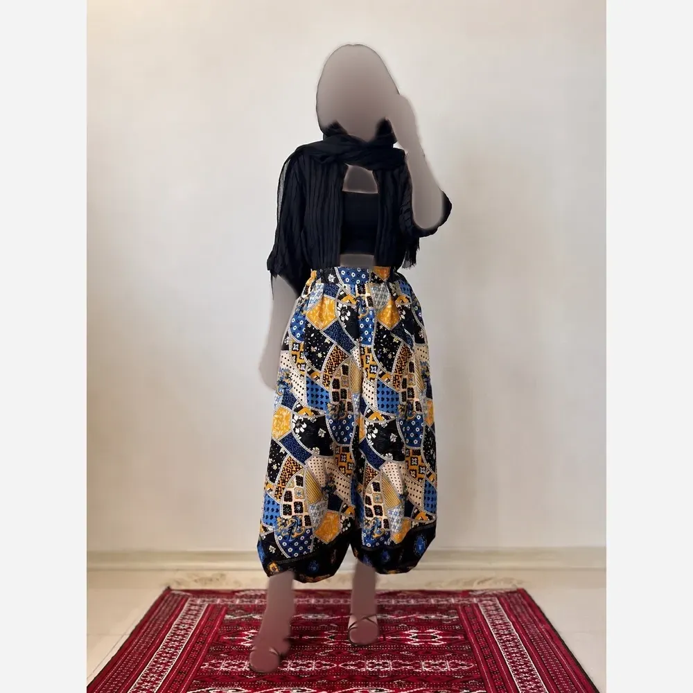 شلوار نخ طرح اندونزیt8034