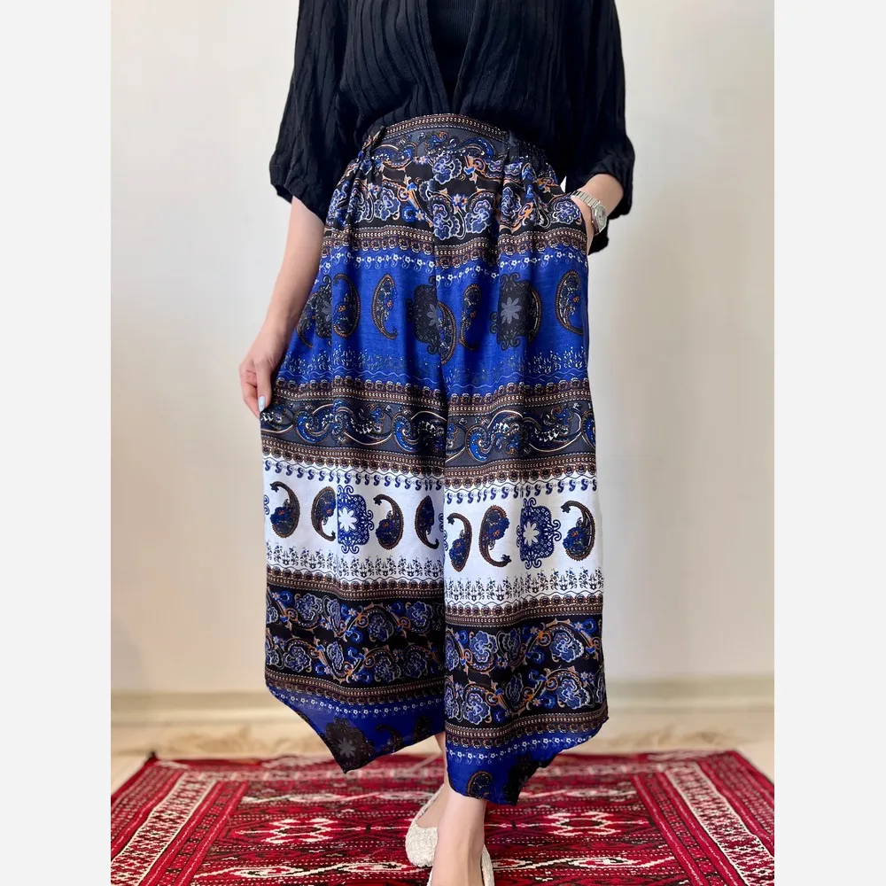 شلوار نخ طرح اندونزیt8034