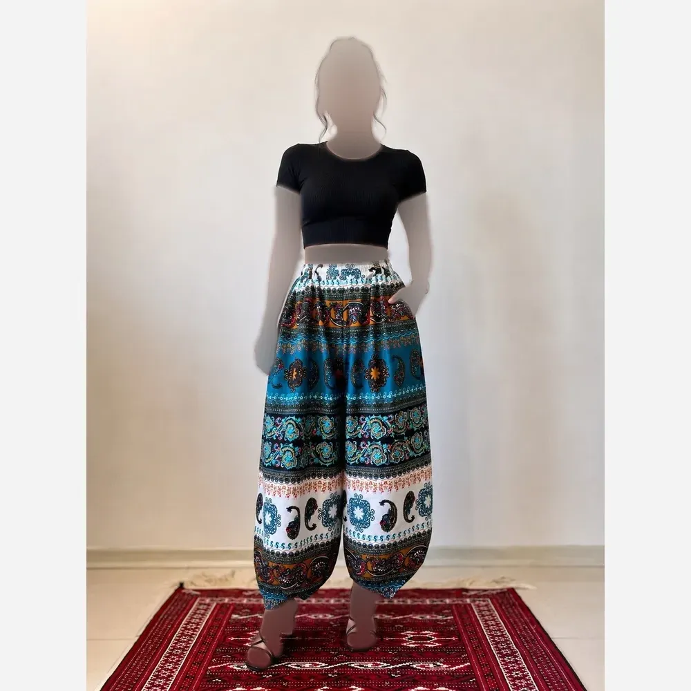 شلوار نخ طرح اندونزیt8034