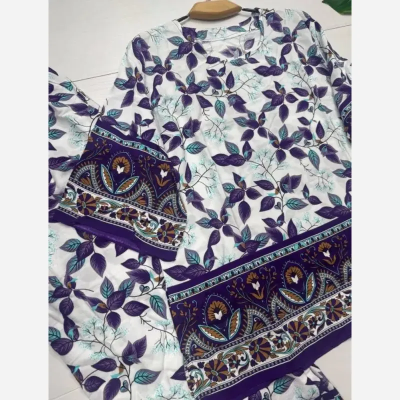 بلوز و شلوار نخی شیوان 7594