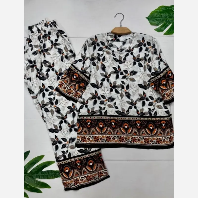 بلوز و شلوار نخی شیوان 7594