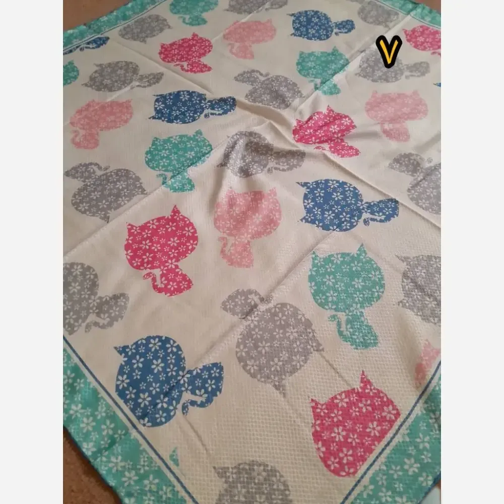 روسری دخترانه سوپرنخ فانتزی دست دوز قواره 100