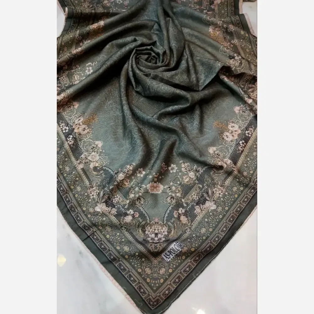 فروش عمده روسری نخی قواره یک متری دوردوخت (بسته 150 عددی)