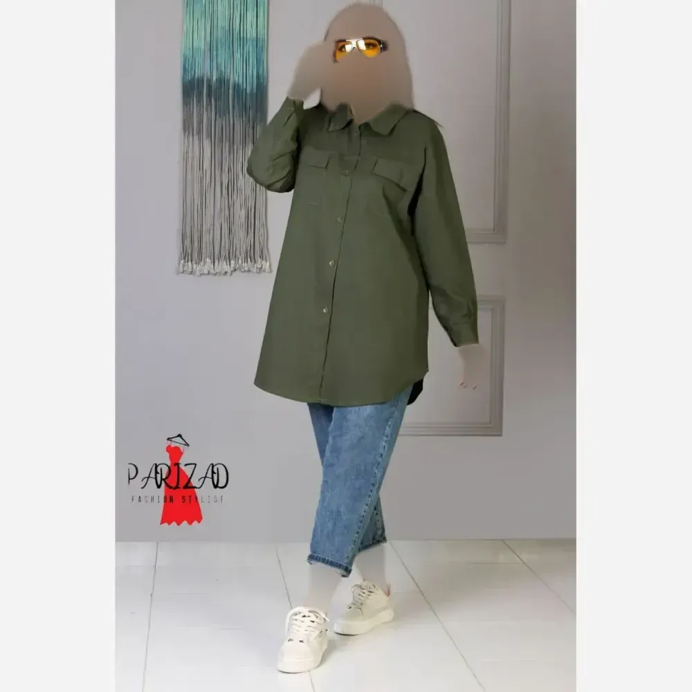 مانتو زنانه کتان مدل سوفیا مناسب سایز 40 تا 50