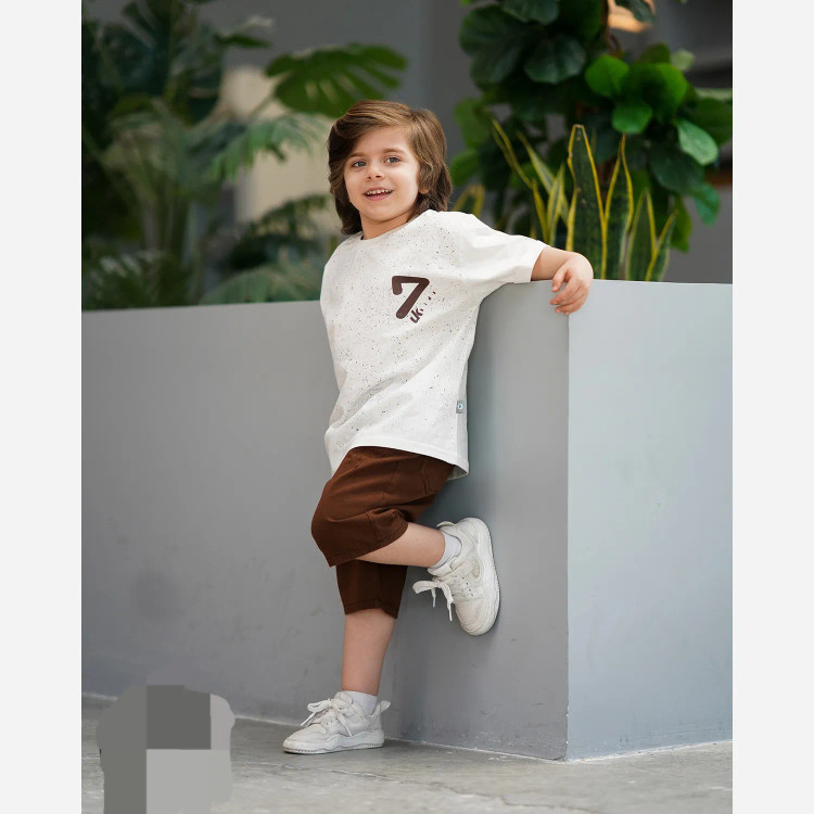 ست تیشرت و شلوارک کتان پسرانه اسپرت 1 تا 6 سال