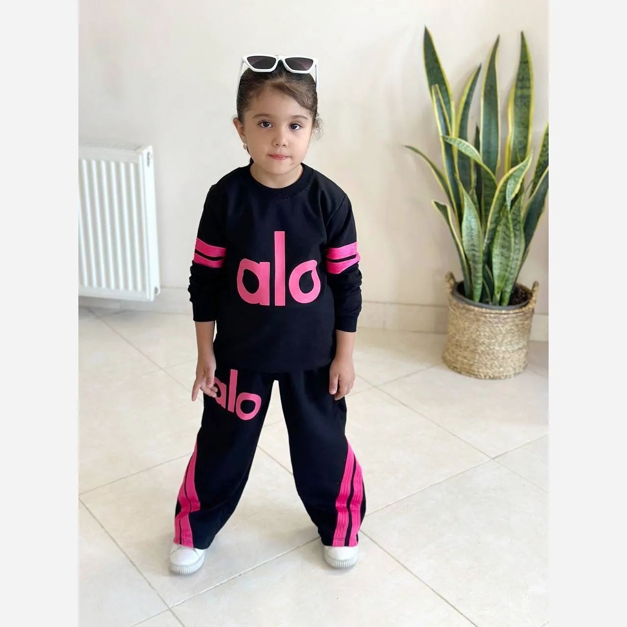 ست بلوز و شلوار بگ دخترانه مدل alo