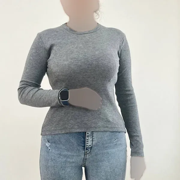 بلوز یقه گرد کبریتی زنانه کد 1225 مناسب سایز 38 تا 46