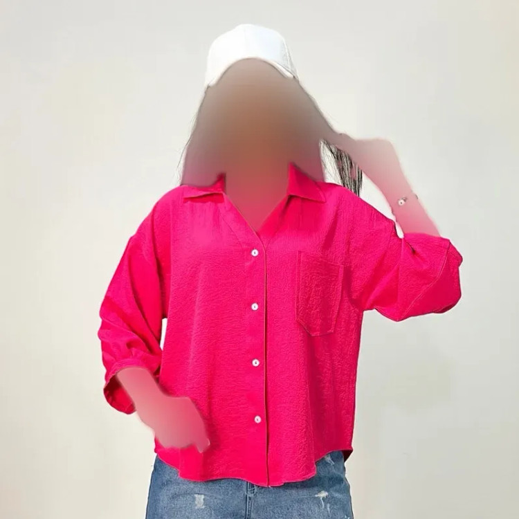 شومیز آستین سه ربع زنانه جنس ینزی خنک تابستانی