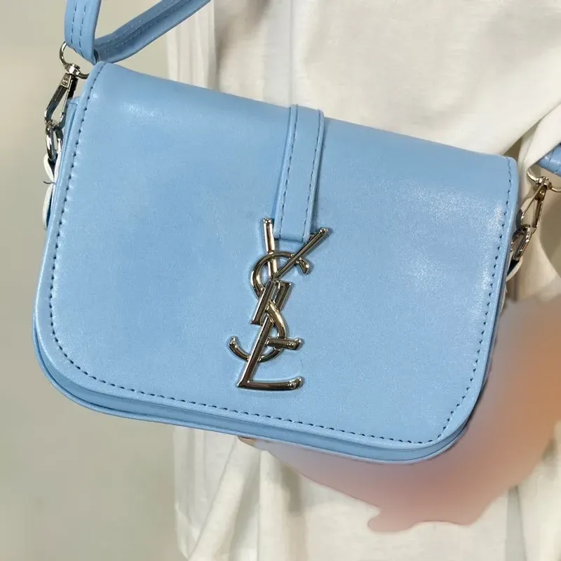 کیف دوشی زنانه چرم مصنوعی YSL ابعاد 20 در 16 سانتیمتر