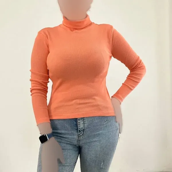 بلوز یقه اسکی کبریتی زنانه کد 1226 مناسب سایز 38 تا 46