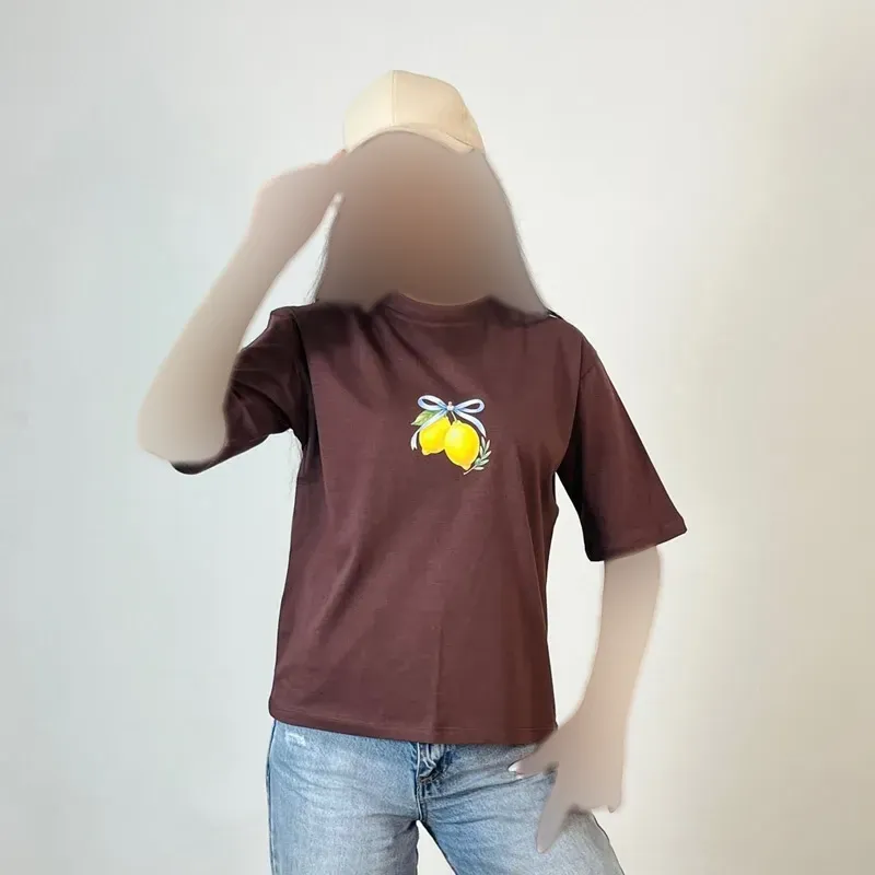 تیشرت نخ پنبه لیمو فری سایز