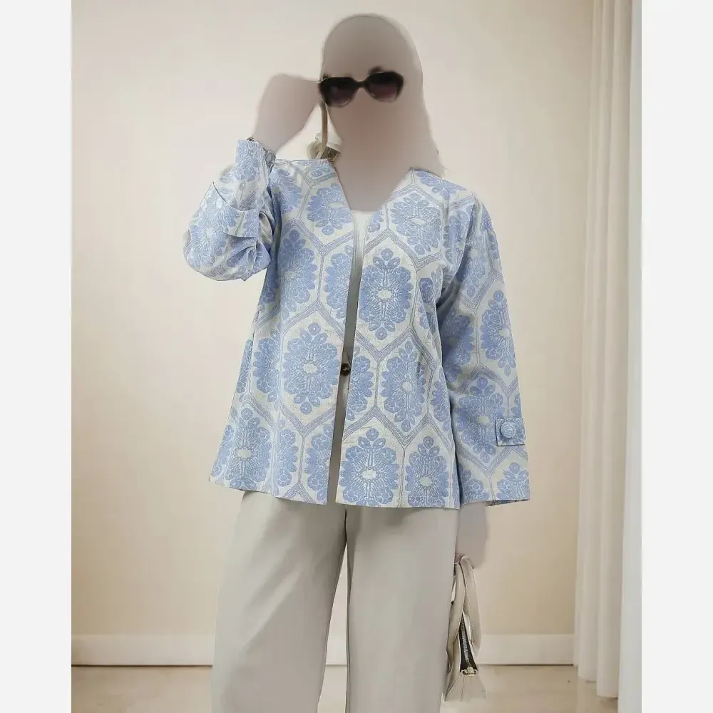 کت زنانه طرح ژاکارد خنک و تابستانه در رنگبندی متنوع