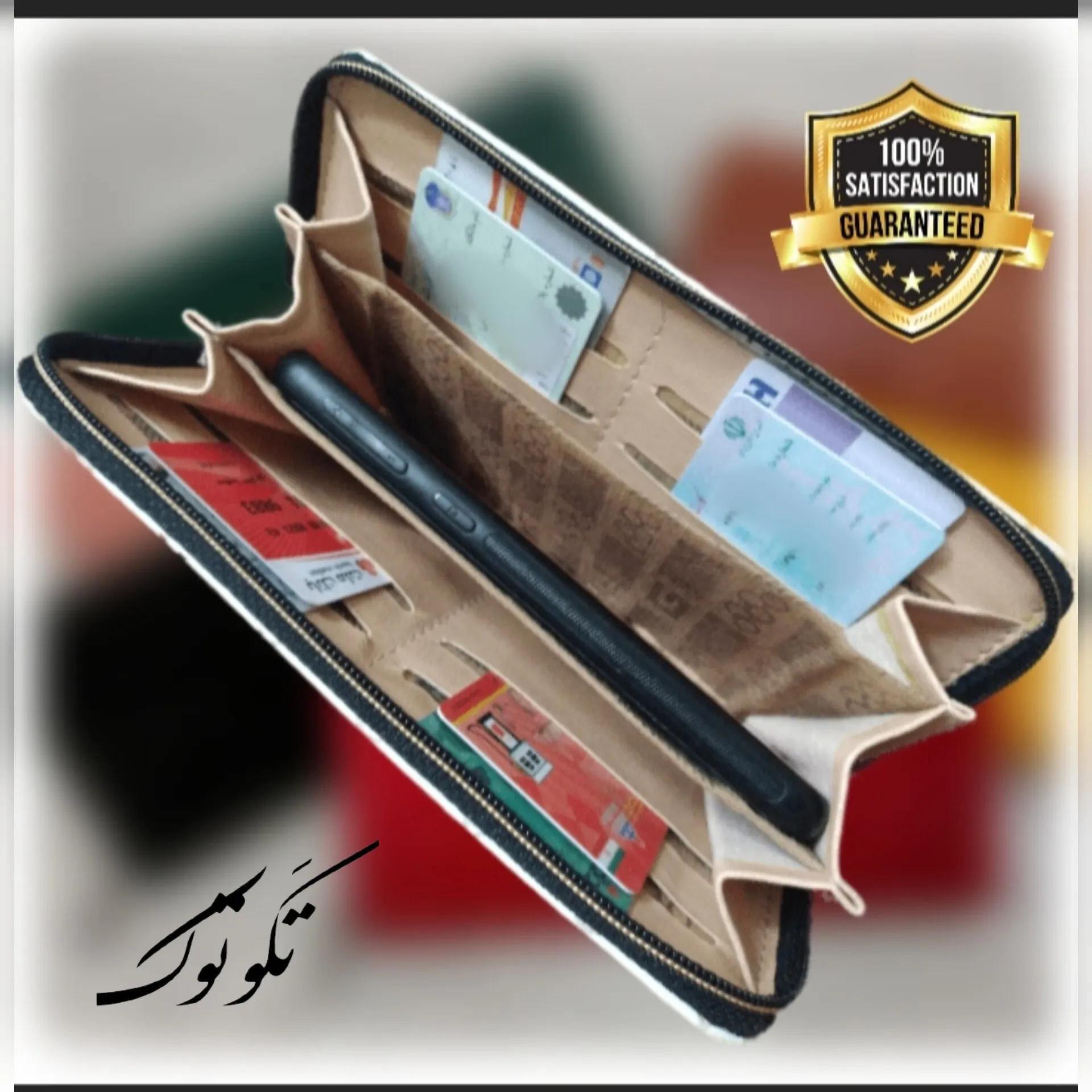کیف پول و کیف موبایل زنانه چرم خارجی طرح لویی ویتون ابعاد 21 در 11 سانتیمتر