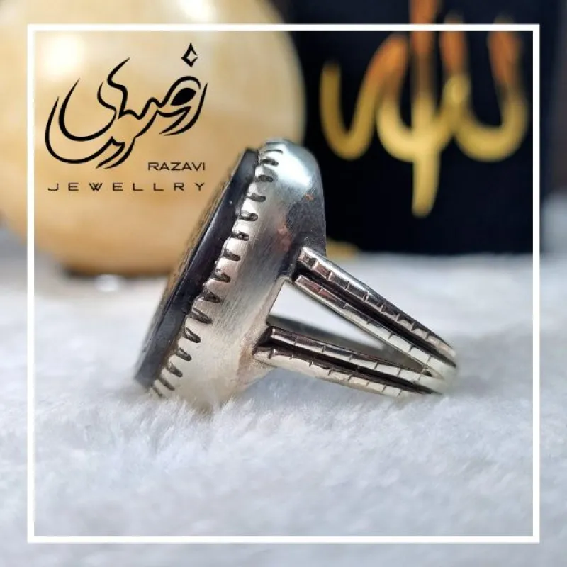 انگشتر حدید صینی مردانه با خواص افزایش رزق و روزی و اعتماد به نفس