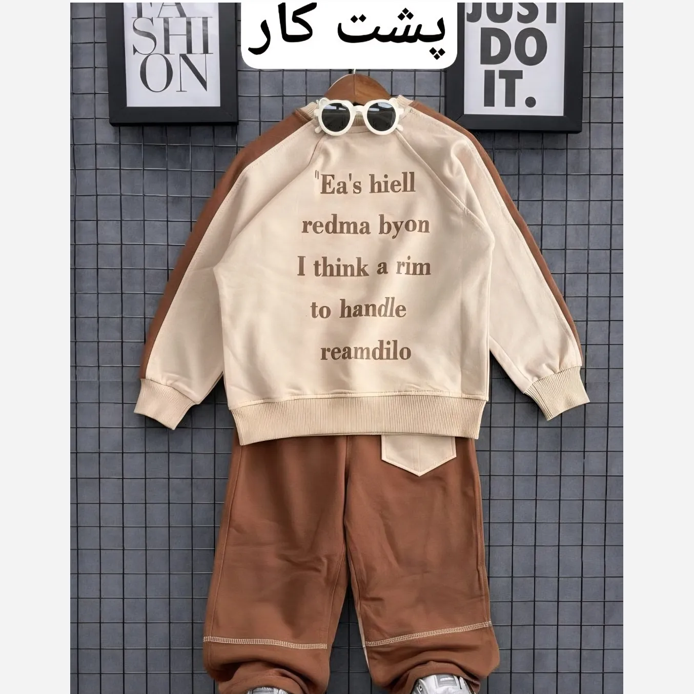 ست بلوز و شلوار دورس پنبه طرح دار جیب برجسته بچگانه مناسب 3 تا 10 سال