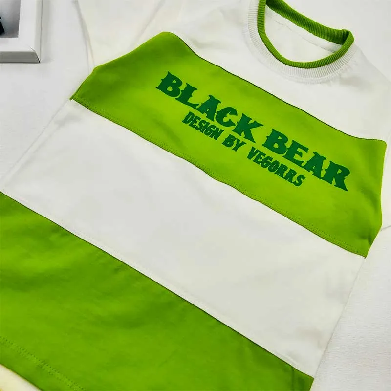 تیشرت پسرانه طرح BLACK یقه گرد پنبهای مناسب بهار و تابستان