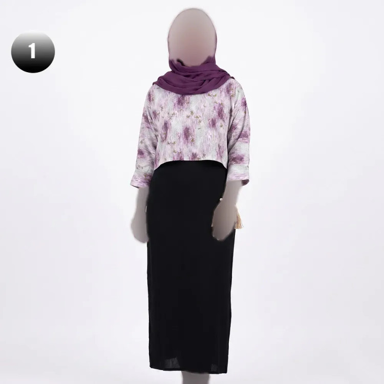 ست کراپ و سارافون زنانه طرح دار کد 11768