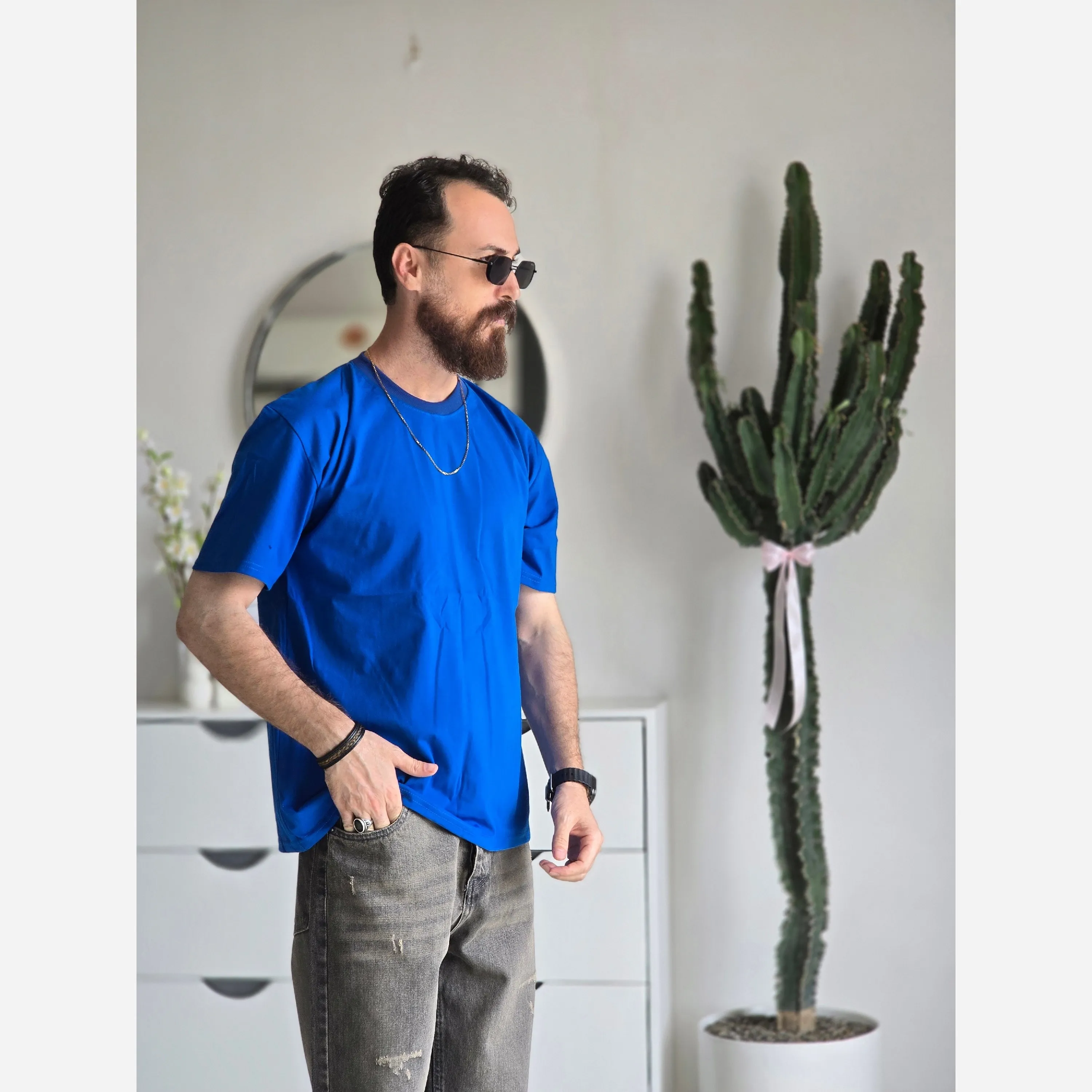 تیشرت آستین کوتاه مردانه ساده پنبه ای خنک در رنگ بندی متنوع