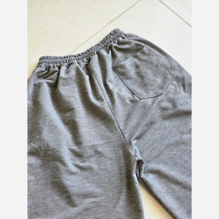 شلوار اسلش فول بگ مردانه و زنانه پارچه ملانژ رنگ طوسی سایز XXL و XXXL