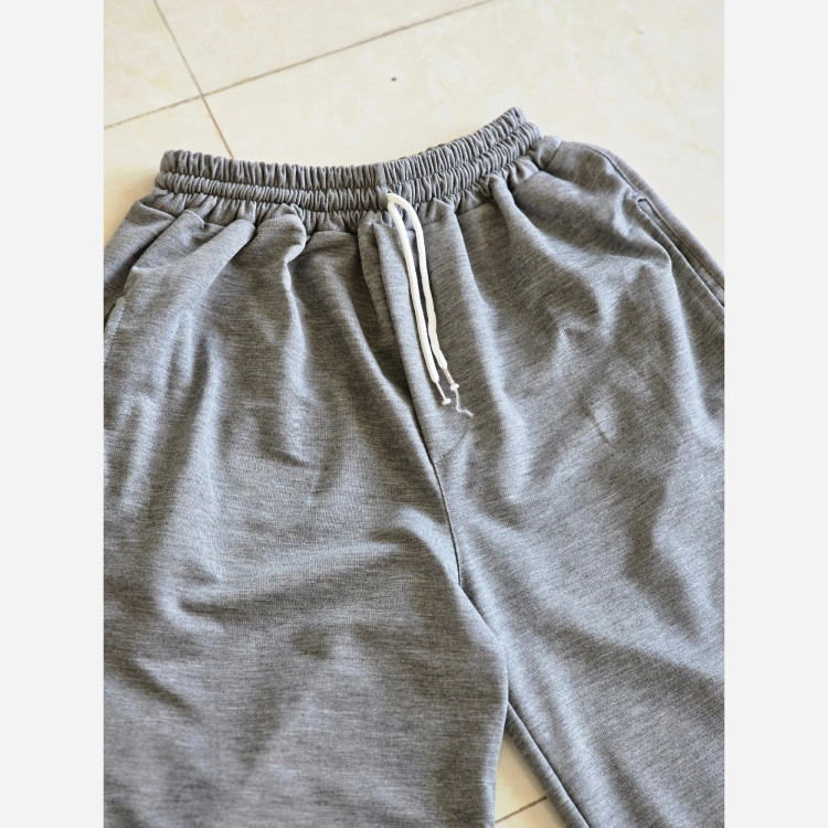 شلوار اسلش فول بگ مردانه و زنانه پارچه ملانژ رنگ طوسی سایز XXL و XXXL
