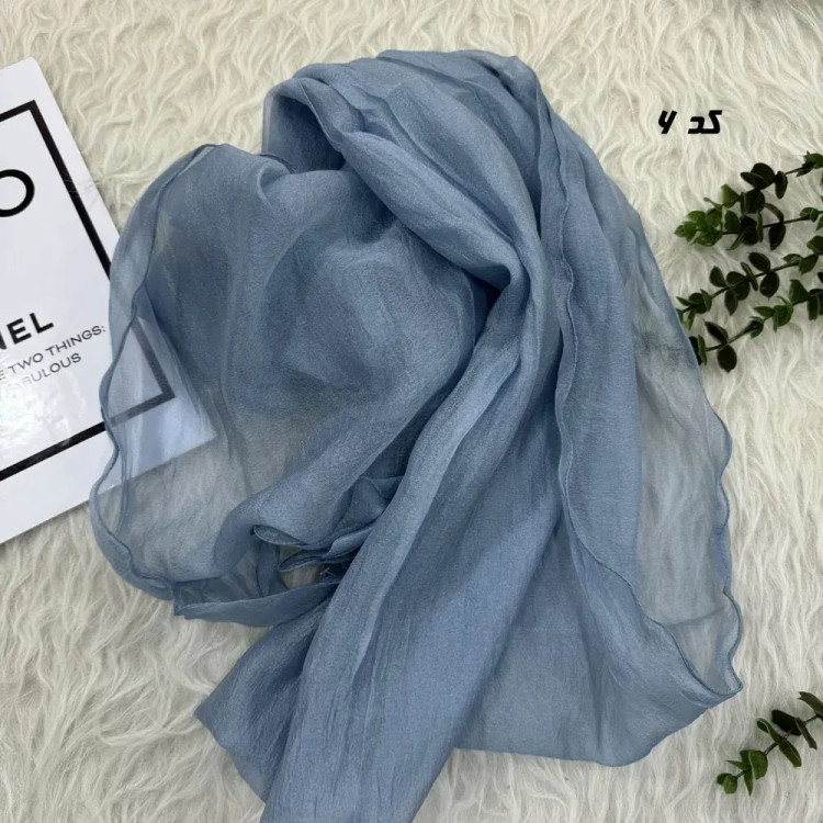 شال حریر کاغذی قواره بزرگ 70 در 230 سانتیمتر بدون لغزش از روی سر