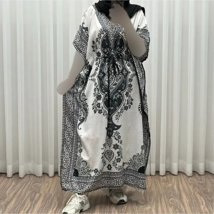 پیراهن پانچ زنانه سیلک هندی فری سایز مناسب تا 54 با قابلیت تنظیم سایز (گتدار)