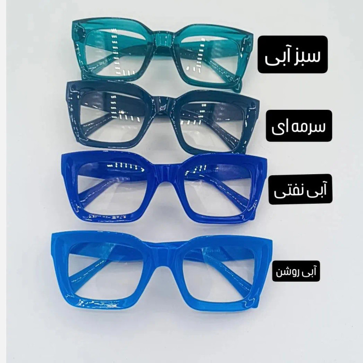 عینک بلوکات سلین کریستال شیشه بی رنگ UV400 شفاف یخی زنانه مردانه