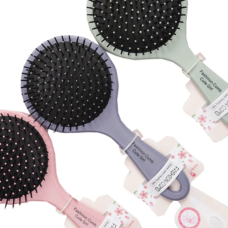 برس مو گرد فانتزی فشن کمب FASHION COMB عدم کشیدن مو بدنه محکم خوش دست طول 21 عرض 10
