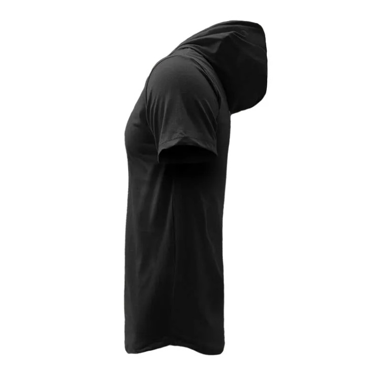 تیشرت کلاه دار مردانه رئال مادرید نخی خنک تابستانی آستین کوتاه اسپرت روزمره B6605