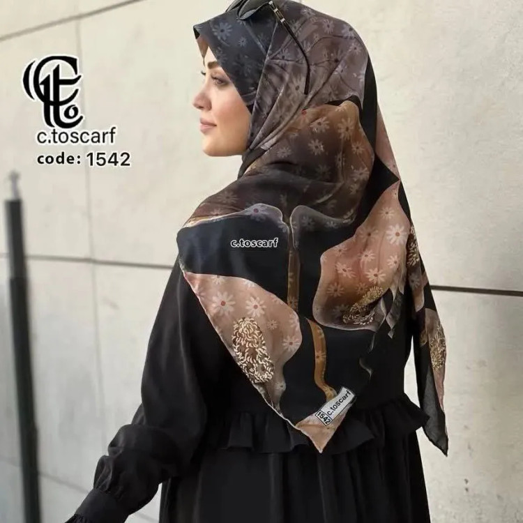 روسری نخ کاستوم طرح شهرزاد سیتو قواره بزرگ 140 سانتیمتر