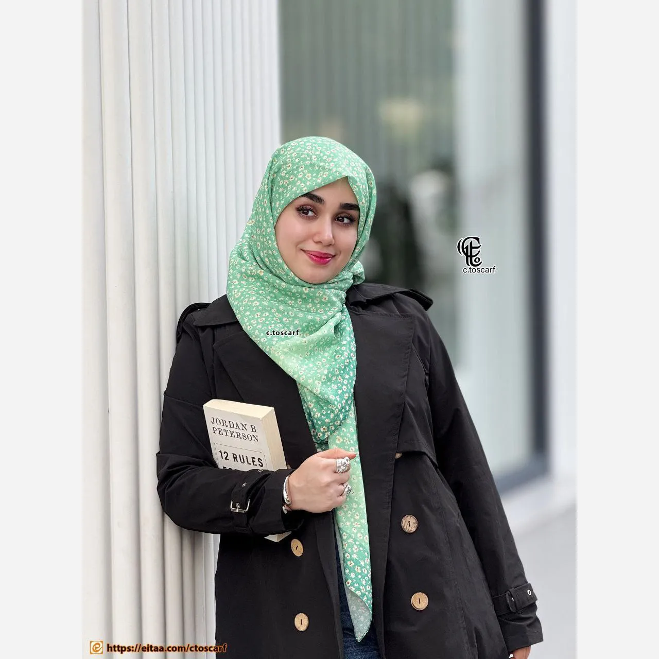 روسری نخی کاستوم طرح صوفیا قواره 110