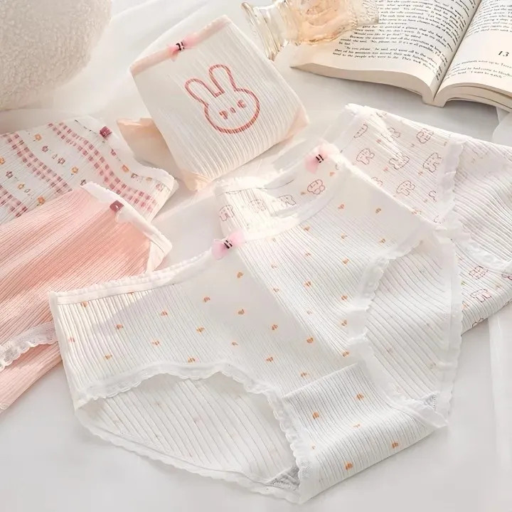 شورت زنانه عروسکی فانتزی کبریتی نخی طرح خرگوشی سایز بزرگ 3X