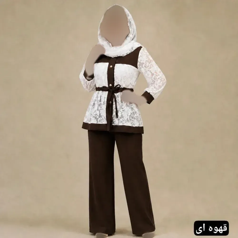 مانتو شلوار مازراتی تور مدل فندق فری سایز تا 48
