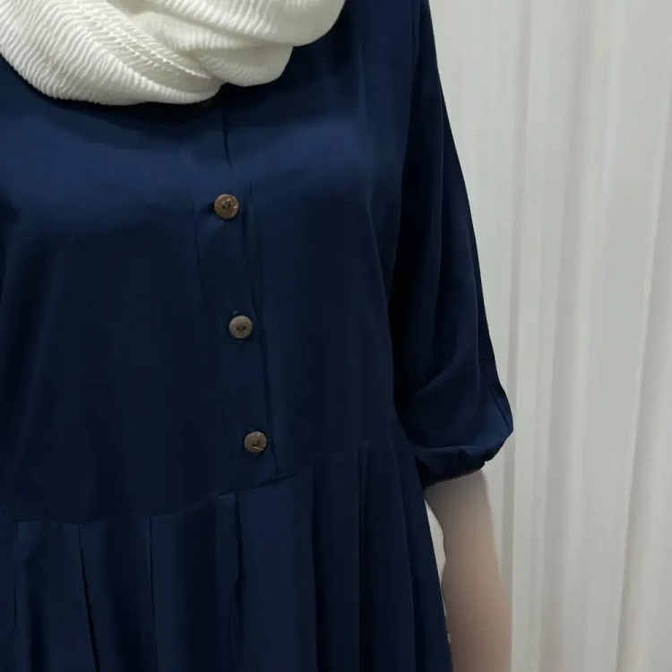 پیراهن ساحلی جلو دکمه نخی شسته شده فری سایز تا 46 بدون آبرفت و رنگ رفت کمربند دار تن خور شیک