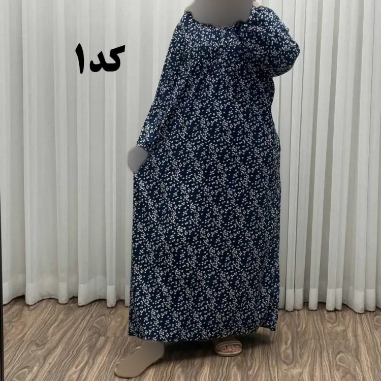 پیراهن سایزبزرگ نخی فری سایز تا 52 هندی کد 1498