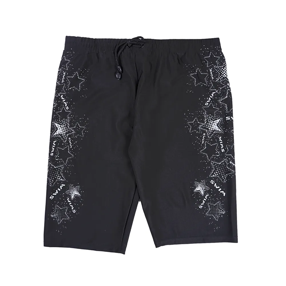 مایو مردانه پادار طرح ستاره و swim جنس استرج فری سایز