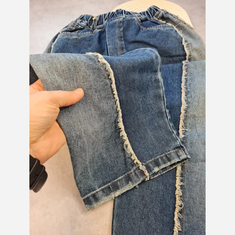 ست پاییزه بچگانه بلوز دورس و شلوار جین بگ سایز 50 تا 65