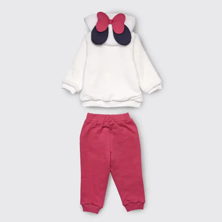 ست سوییشرت و شلوار دخترانه طرح ارغوان بلوز آستین بلند