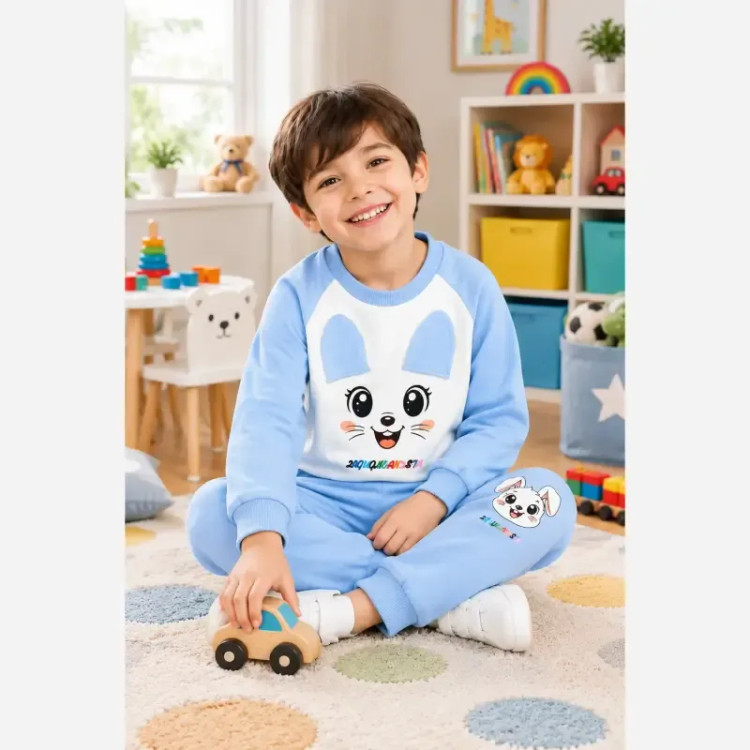 بلوز شلوار دورس پاییزه طرح کارتونی بچگانه سایز 35 تا 50 مناسب 9 ماه تا 7 سال