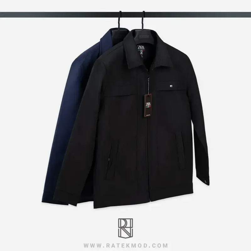 کاپشن یقه کتی پارچه سوپر سانتانا درجه یک سایز XL تا XXXL