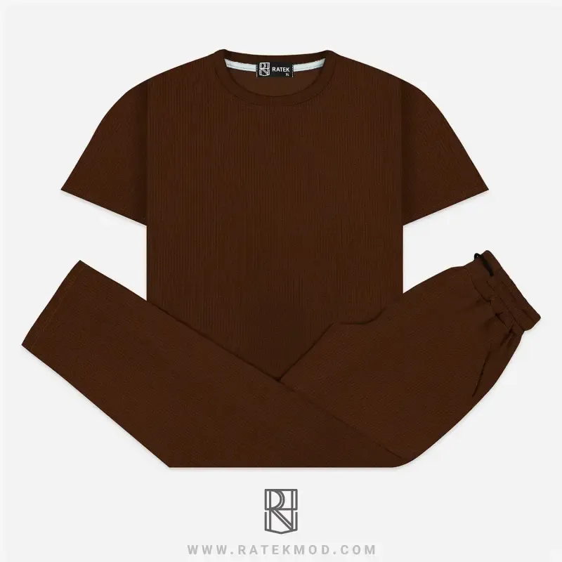 ست تیشرت و شلوار کبریتی درجه یک آستین کوتاه یقه گرد سایز بزرگ و معمولی