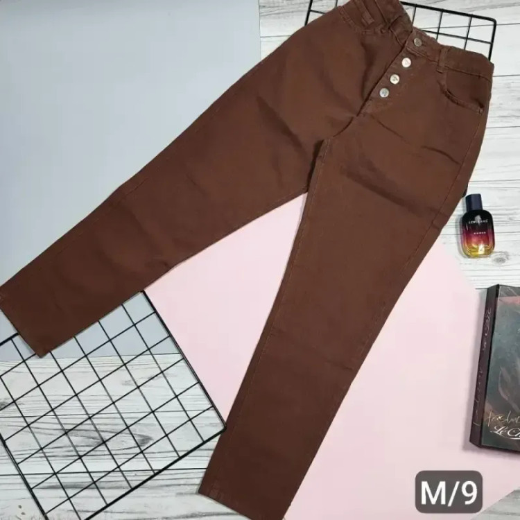 شلوار جین رنگی مام استایل ترک سایز 29 تا 31