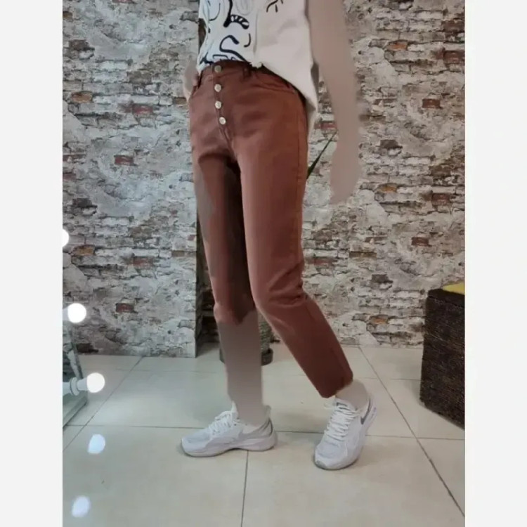 شلوار جین رنگی مام استایل ترک سایز 29 تا 31