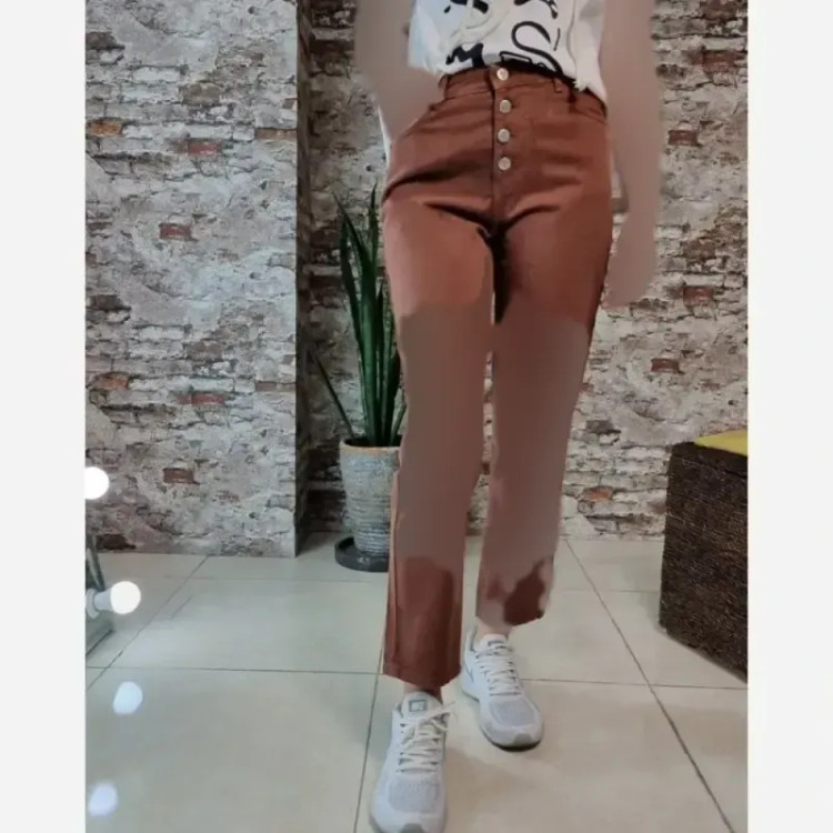 شلوار جین رنگی مام استایل ترک سایز 29 تا 31